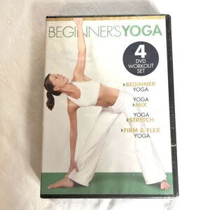 Gaiam Beginner's Yoga 4 DVD Workout  Mix Stretch Firm Flex New Sealed